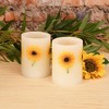 2ct Dried Flowers Led Flickering Candle : Target