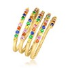 Ross-Simons 1.00 ct. t.w. Multicolored Sapphire and .20 ct. t.w. Tsavorite Wrap Ring in 18kt Gold Over Sterling - 3 of 4