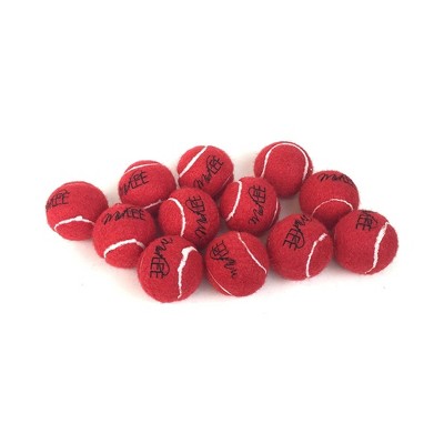 Midlee Mini Dog Tennis Balls, Red, 1.5" 12-Pack