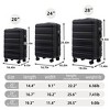 20"/24"/28" 3 pcs/set in ABS Spinner Wheel Luggage, Carry on Suitcase, Matching Color, TSA Combination Lock - 2 of 4