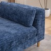 GDFStudio Yorick Modern Rubberwood Chenille Upholstered Bench with 2 Bolster Pillows - 4 of 4