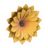Transpac Metal 15 in. Yellow Spring Sunflower Wall Decor - 2 of 3