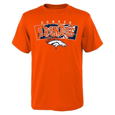 Men's New Era Royal Denver Broncos Throwback Raglan Long