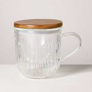 15oz Glass Tea Infuser Mug Clear - Hearth & Hand™ with Magnolia - 1 of 4