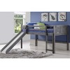 Donco Kids Louver Twin Antique Grey Low Loft Bed With Slide - 2 of 4
