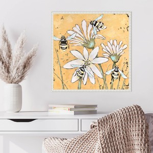 Amanti Art 22"x22" Busy As A Bee II by Jade Reynolds Framed Canvas Wall Art Print - 1 of 4