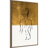 23"x33" Ode to The Female Form by Fun Qui Framed Canvas Wall Art Print Bronze - Amanti Art - 2 of 4