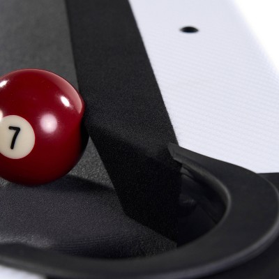 6ft Black and White Carbon Fiber Billiard Table with Accessories