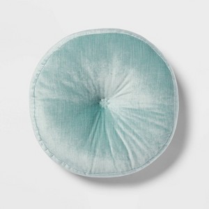 Round Velvet Decorative Throw Pillow - Threshold™ - 1 of 4