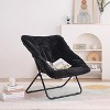 Comfy sofa, Soft Faux Fur Oversized Folding Accent sofa, Lounge Lazy Chair for Adults, Metal Frame Moon Chair for Bedroom, Living Room, Dorm Rooms - 4 of 4