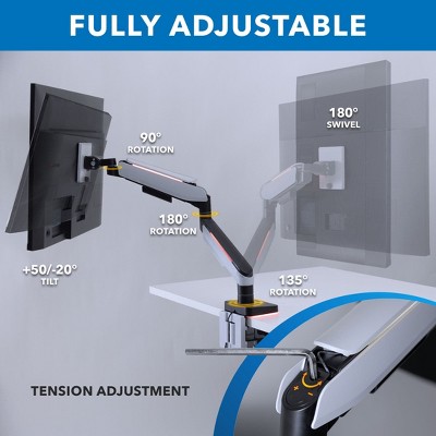 Heavy-Duty Full-Motion Ultrawide Monitor Arm with RGB Lighting