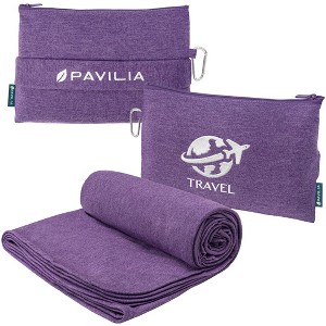 PAVILIA Soft Compact Travel Blanket and Pillow, Foldable Airplane Lightweight Portable Set, Flight Camping Plane Car Gift - 1 of 4