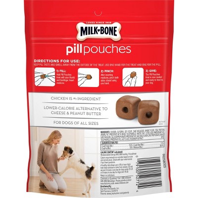 Milk-Bone Chewy Dog Treats Bone Pill Pouches Chicken Flavor 6oz_1