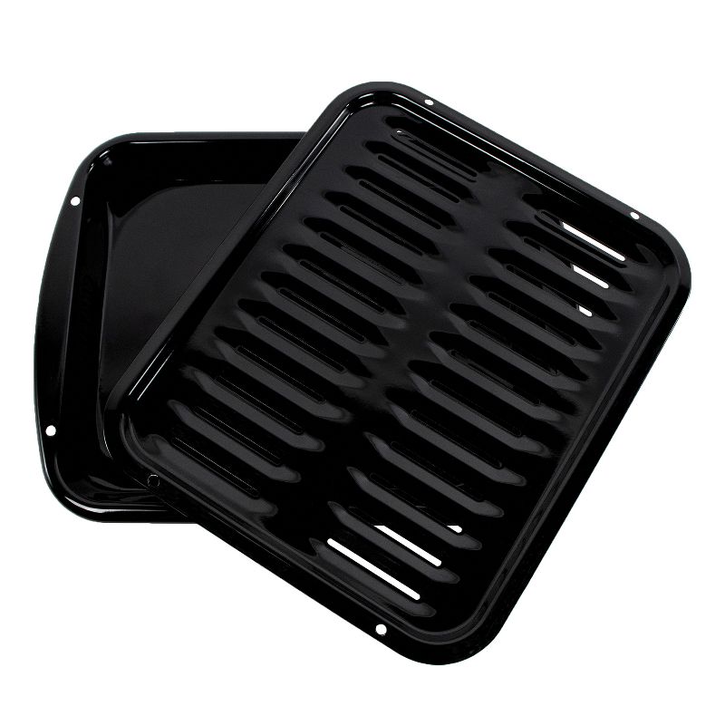 Certified Appliance Accessories® Heavy-Duty Porcelain Broiler Pan & Grill Set, 2 of 17