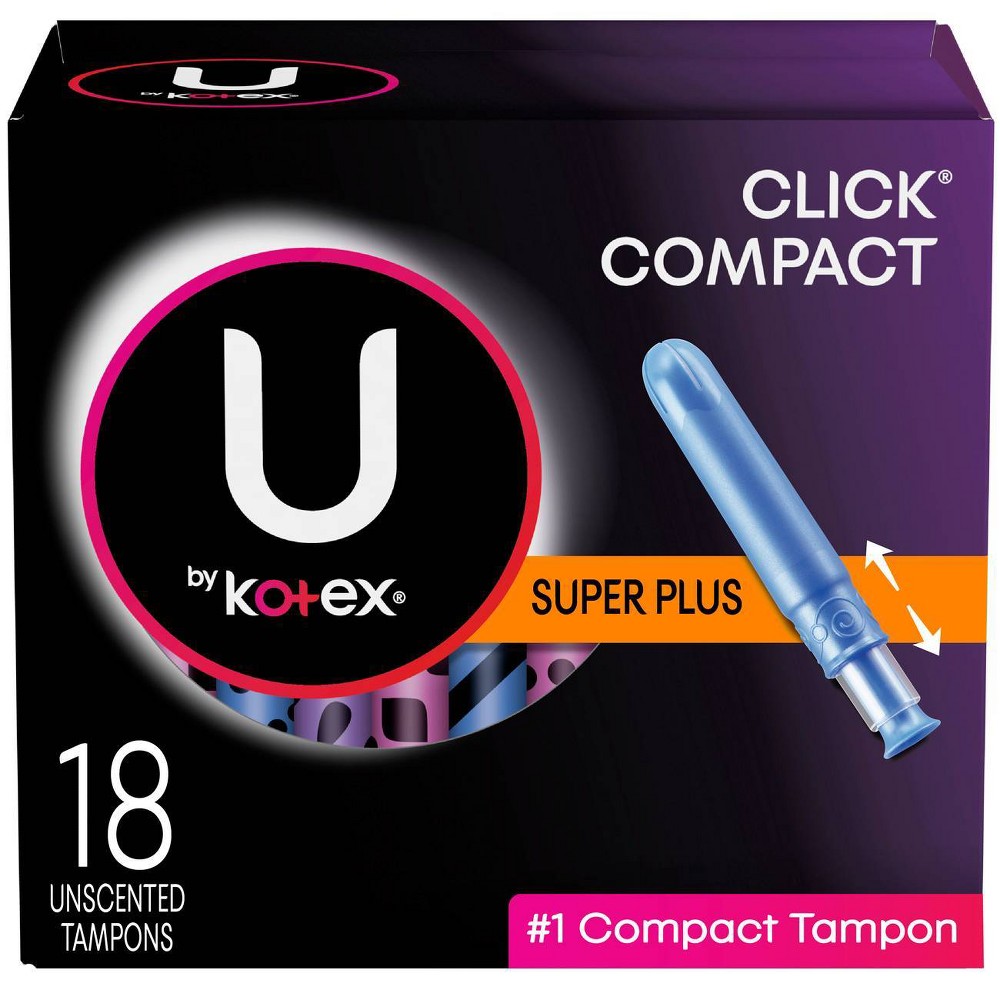 UPC 036000159516 product image for U By Kotex Click Tampons - Super Plus Absorbency - Plastic - 18ct | upcitemdb.com