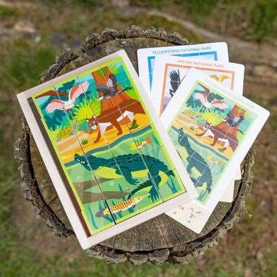 Melissa &#38; Doug National Parks Alphabet &#38; Animals 24pc Cube Puzzle (Everglades, Arches, Yellowstone)_3