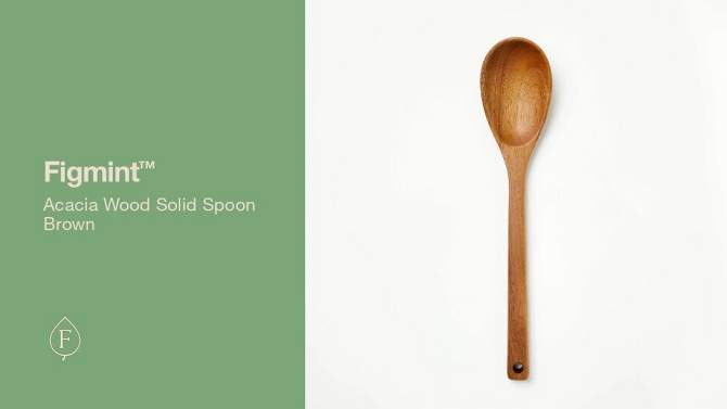Acacia Wood Solid Spoon Brown - Figmint&#8482;, 2 of 7, play video