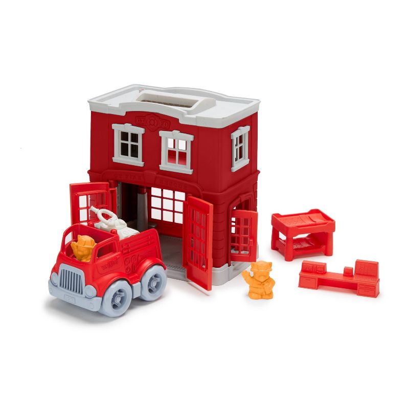 Green Toys Fire Station Playset, 1 of 6