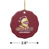 Calvin University Primary Logo Porcelain Scalloped Holiday Christmas Tree Ornament  2.8" (7.1 cm) - 3 of 4