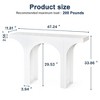 Resenkos Entryway Table, Console Sofa Table,47" Console Table, Wooden Entryway Table Sofa Table with Arch Base,White - 3 of 4