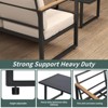 Patio Furniture Set 4-Piece, Outdoor Metal Conversation Set with Thick Washable Cushions, Loveseat, 2 Chairs & Coffee Table for Balcony, Beige - 4 of 4