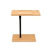 NicBex Couch Tray End Table for Sofa C-shaped Oval End Tables with Slots for Bed, Chairs in Living Room and Bedroom, Oval and Rectangle, Natural - 2 of 4