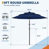 Outdoor 3 Tier Vented Large Market Table Umbrella, 9FT Patio 3 Tier Umbrella Canopy, Heavy Duty Patio Umbrellas 3 Tiers, 8 Ribs, Hand Crank - 4 of 4