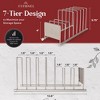 Cuisinel Lid and Dish Organizer Rack - Satin Nickel Silver Kitchen Storage Organization Stand - 3 of 4