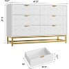 2/3/4/5/6/7 Drawer Dresser with Metal Legs, Wood Dressers Chest Organizer with Wide Storage, Modern Chest of Drawers for Bedroom, Living Room,Hallway - 2 of 4