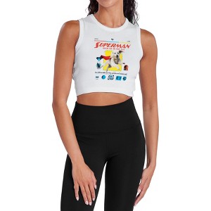 Women's Superman 2025 Krypto Comic Sleeveless Crop Top Tank - 1 of 4