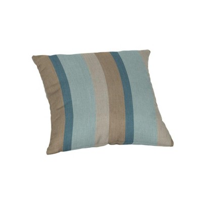 Casual Cushion Stripe Sunbrella Fabric 1-Piece Indoor/Outdoor Square Throw Pillow