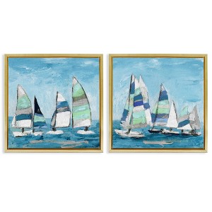 Stupell Industries Soothing Sailboats Drifting Marina, 18" x 18" - 1 of 4
