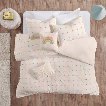 Full/queen Kelsey Cotton Pom Pom Kids' Comforter Set Beige/white - Urban  Habitat : Target
