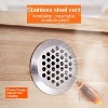 10pcs Bevel Surface 29mm Cabinet Round Air Vent Stainless Steel Louvered Grille Cover Vents with Little Holes - 4 of 4