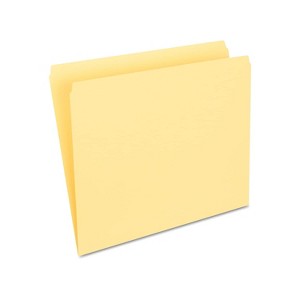 HITOUCH BUSINESS SERVICES File Folders Straight Cut Letter Size Yellow 100/Box TR509661/509661 - 1 of 4