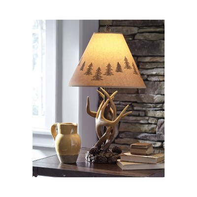 Set of 2 Derek Poly Table Lamps Brown - Signature Design by Ashley: Rustic Style, UL Listed