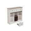 Resenkos 39" Sliding Barn Door Buffet Sideboard Storage Cabinet Coffee Bar with Storage and 2 Drawers, Coffee Storage Cabinet, - 4 of 4