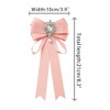 INSPIRE CHIC Women's Pre-Tied Ribbon Satin Elegant Bowknot Tie Brooches with Rhinestones - 2 of 4