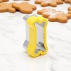 Unique Bargains Biscuit Cutter Medium Bone-Shaped Cookie Cutter Hand Wash Stainless Steel Plastic 3.1"x1.6"1.6" 1Pcs - 2 of 4