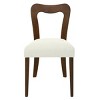 Upholstered Dining Chair Set of 2 Modern Contemporary with Rubberwood Frame & Open Back for Dining Room Kitchen-Baofuwish - 3 of 4