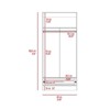 SEVOBAL Armoires 180 Armoires with Two Shelves Double Doors Metal Rod and One Drawer for Bedroom Storage Solution, White, 19.7"*31.5"*71.1" - 4 of 4