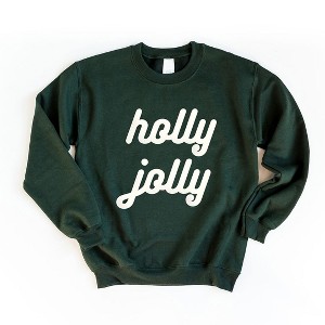 Simply Sage Market Women's Graphic Sweatshirt Holly Jolly Bold Cursive - 1 of 4