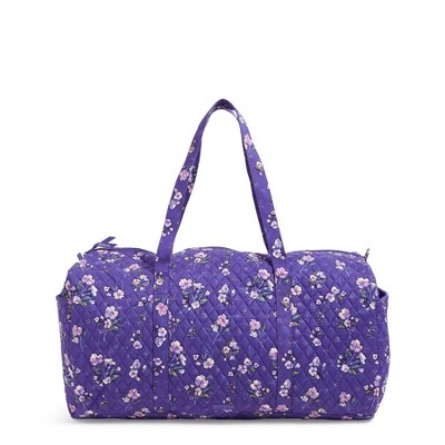 Vera Bradley Women's Outlet Cotton XL Traveler Duffel Bag Wild Roses