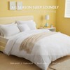 SEVOBAL Quilts Solid Color Oversized Duvet Cover Set Duvet Insert Quilted Comforters All Season Duvet Down Alternative Bedding, White, 104"*90"*1" - 4 of 4