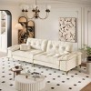 104.7 Inch Modern Cloud Sofa for Living Spaces, 4-Seat Tufted Couch with Wide Removable Armrests, Chenille Sofa with Metal Legs-Coolbibila - 2 of 4