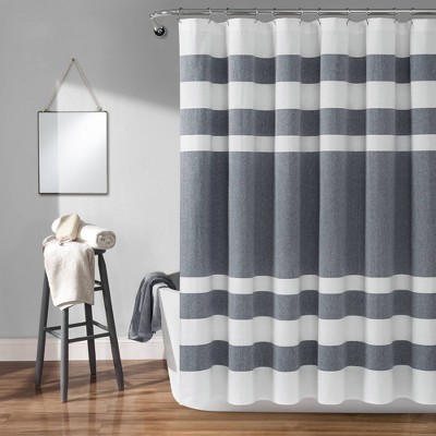 Cape Cod Stripe Yarn Dyed Cotton Shower Curtain - Lush Décor : Target