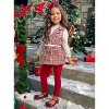 Frosty and Chic White Lace Top, Vest, Belt and Legging Set Mia Belle Girls - 2 of 4