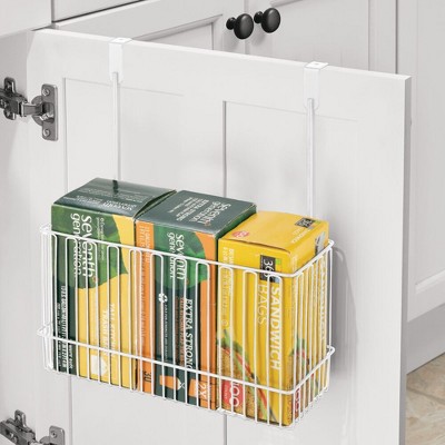 Mdesign Metal Hanging Over Kitchen Storage Organizer Basket