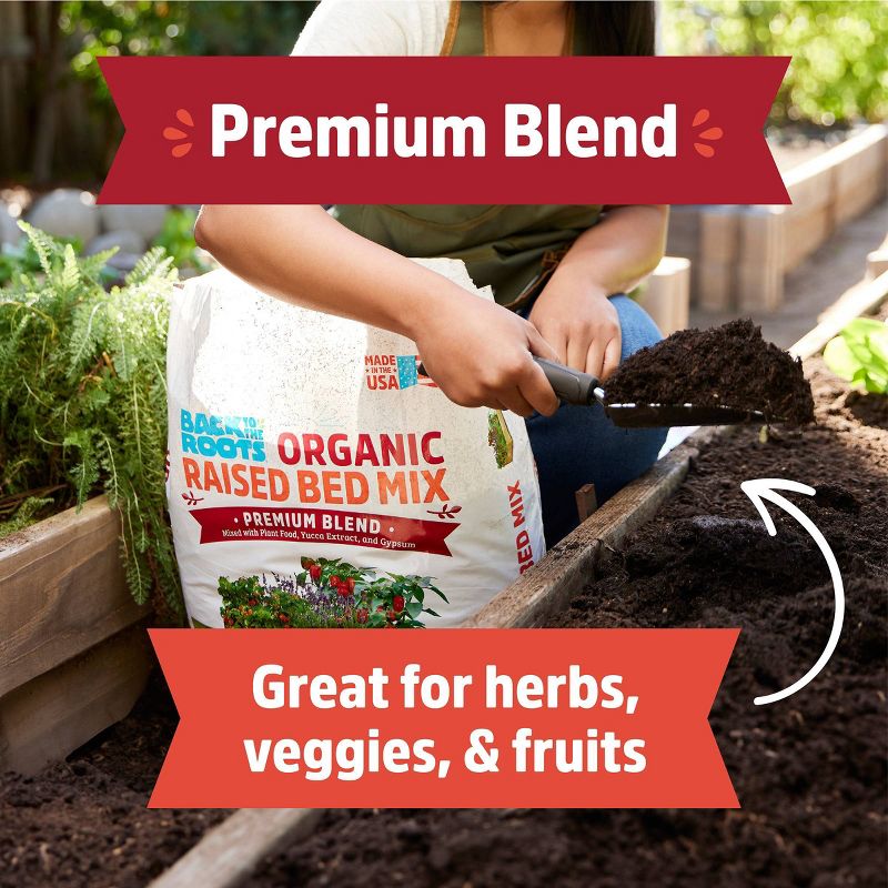 Back to the Roots 25.7qt Organic Raised Bed Mix Premium Blend For Growing Edible Plants, 6 of 15