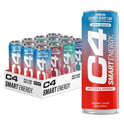 Cellucor C4 Smart Energy Drinks, Variety Pack - 12 Fl Oz (Pack of 12)